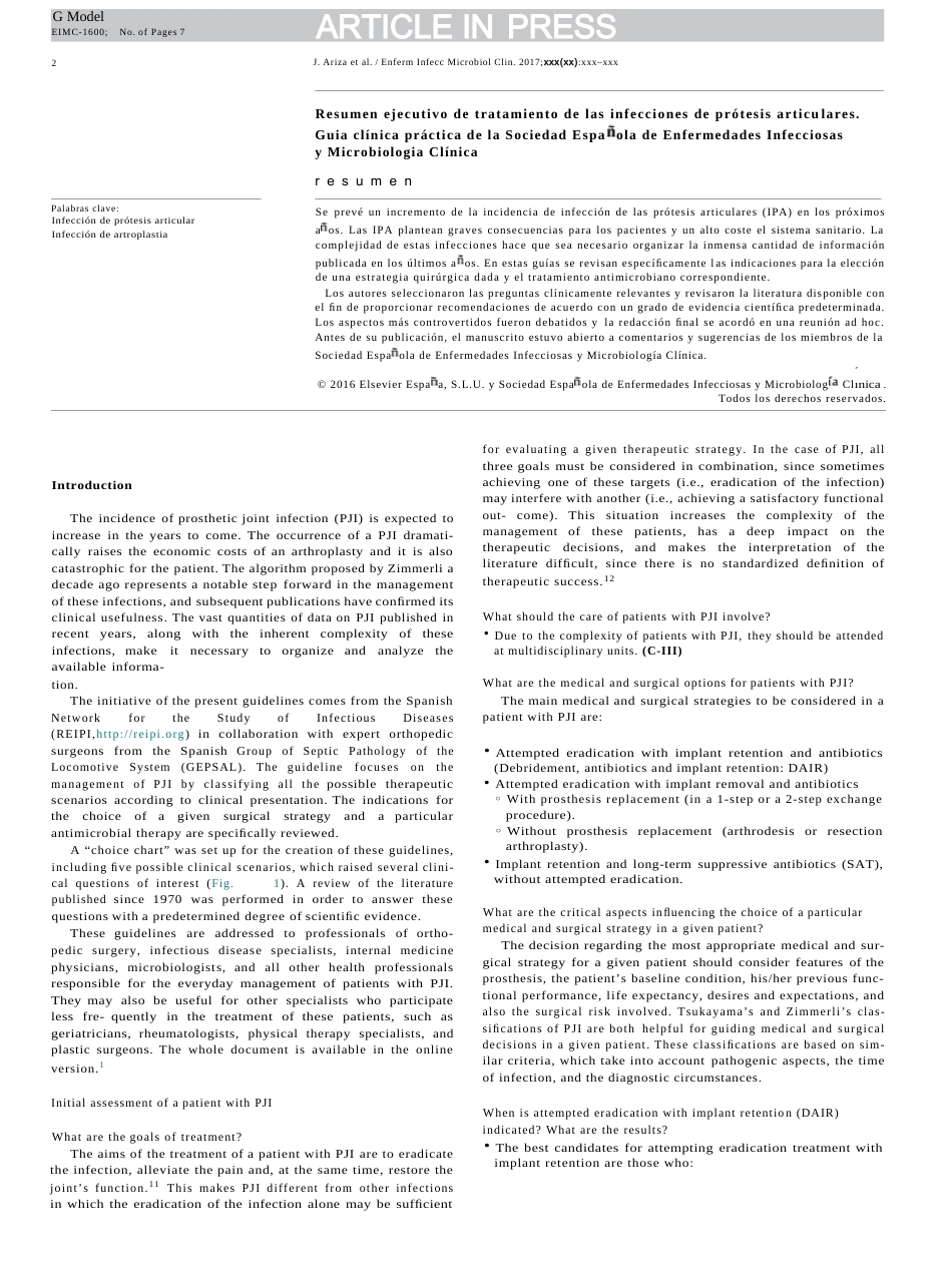 SEIMC临床实践指南人工关节感染的管理_第3页