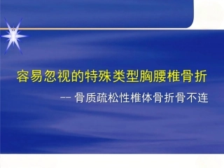 胸腰椎骨 折