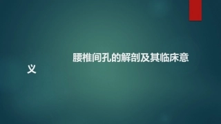 椎间孔的解剖 (1)