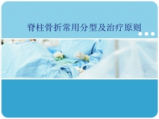 脊柱骨折常用分型及治疗原则2