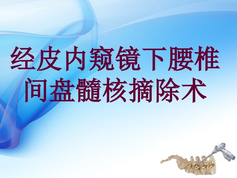 3椎间孔镜技术_第1页