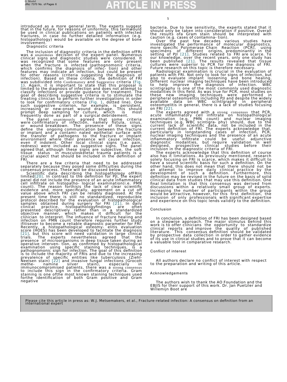 39.国际专家组共识：骨折相关感染的定义_第5页