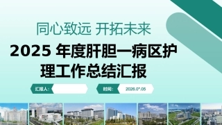 2025年度肝胆一病区护理工作总结汇报-1