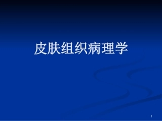 皮肤组织病理学PPT课件