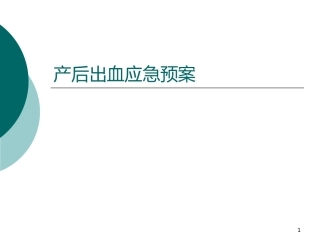 产后出血应急预案