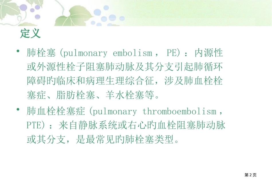 肺栓塞讲解幻灯片_第2页