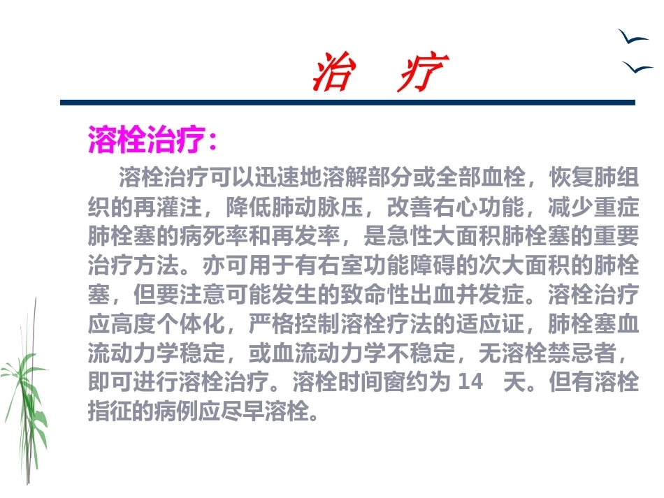肺栓塞的治疗与护理_第10页