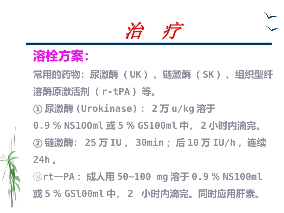 肺栓塞的治疗与护理_第13页