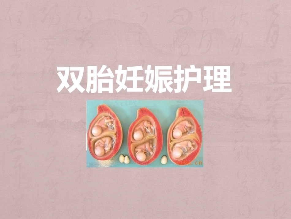 双胎妊娠护理ppt课件_第1页