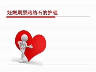 妊娠期尿路结石护理PPT课件