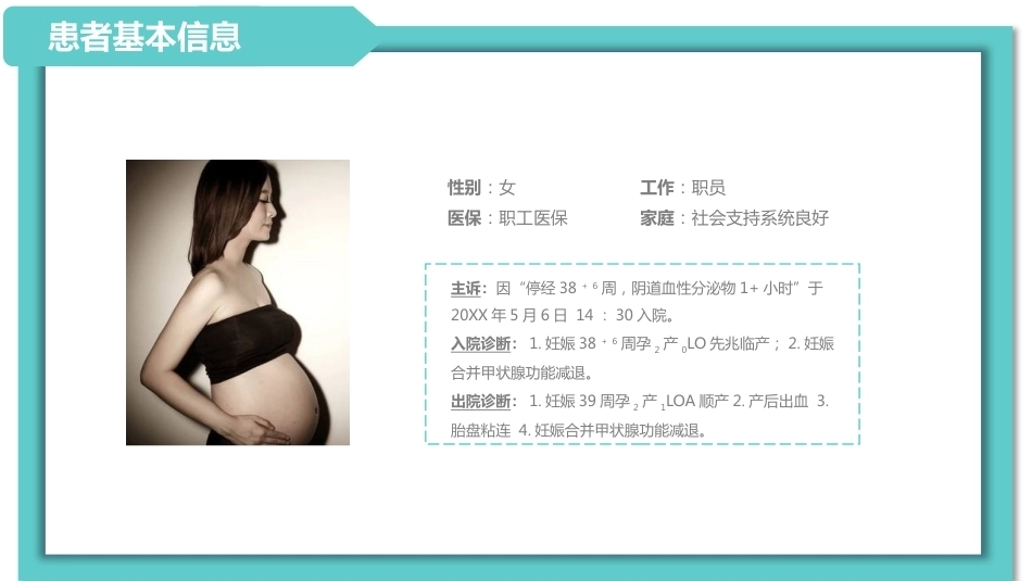 医院妇产科患者病历讨论诊断汇报病情会诊PPT_第4页