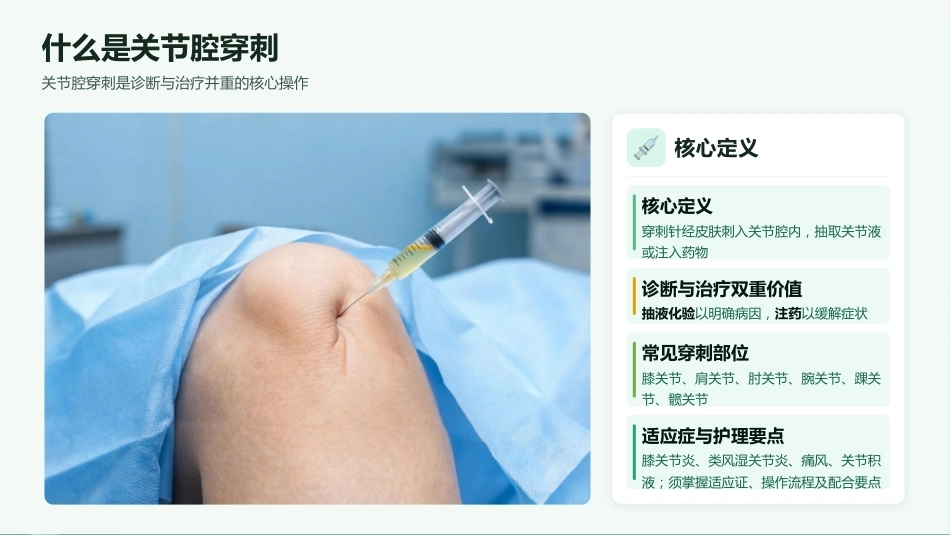 关节腔穿刺教学课件_第4页