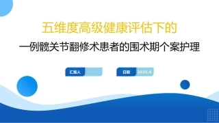 一例髋关节翻修术患者的围术期个案护理